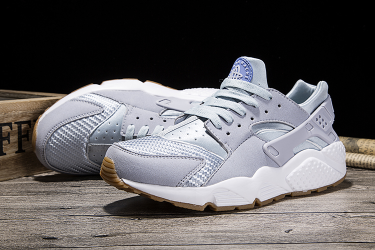 New Women Nike Air Huarache 1 Silver Grey Shoes